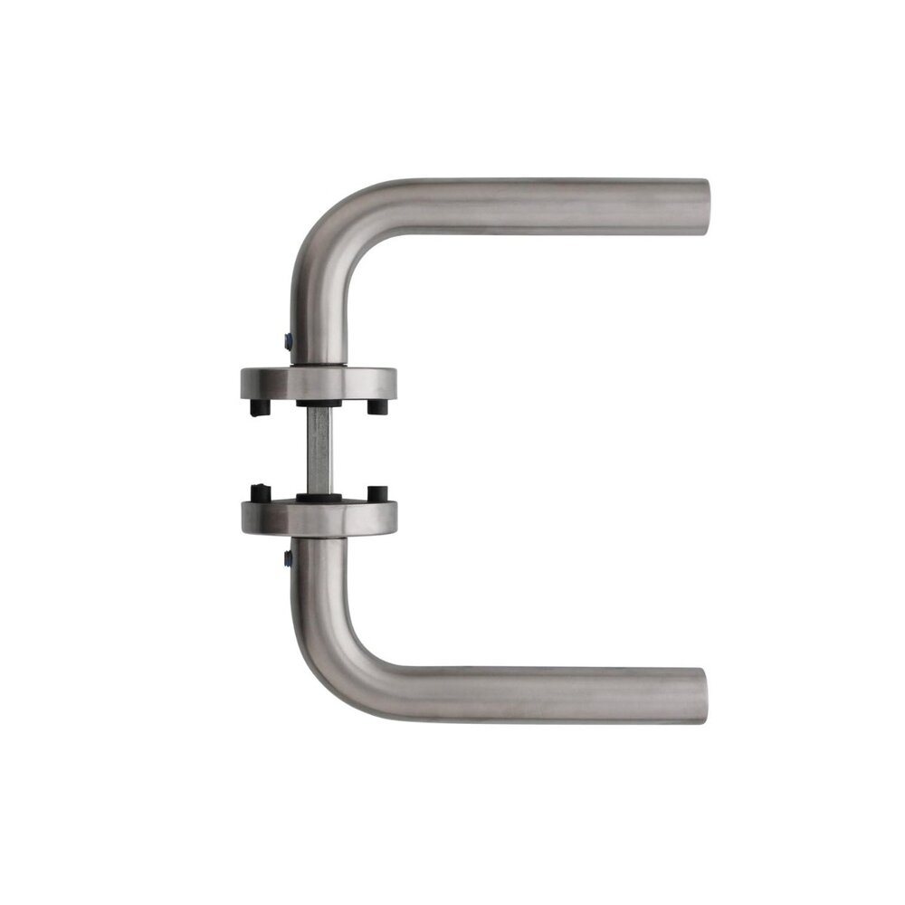 Intersteel Deurklink Recht met rozet geborsteld RVS