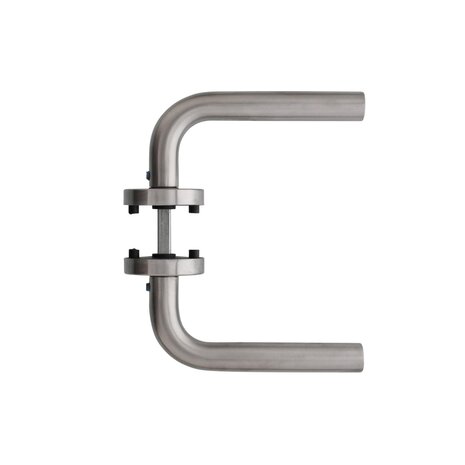 Intersteel Deurklink Recht met rozet geborsteld RVS