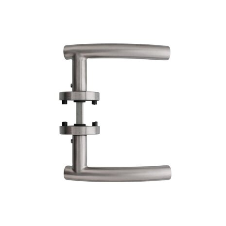 Intersteel Deurklink Gebogen met rozet geborsteld RVS Intersteel Deurklink Gebogen met rozet geborsteld RVS