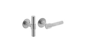 Intersteel Deurklink L/T-model met rozet 2mm geborsteld RVS