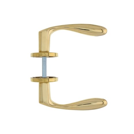 Intersteel Deurklink Banaan met rozet messing ongelakt Intersteel Deurklink Banaan met rozet messing ongelakt