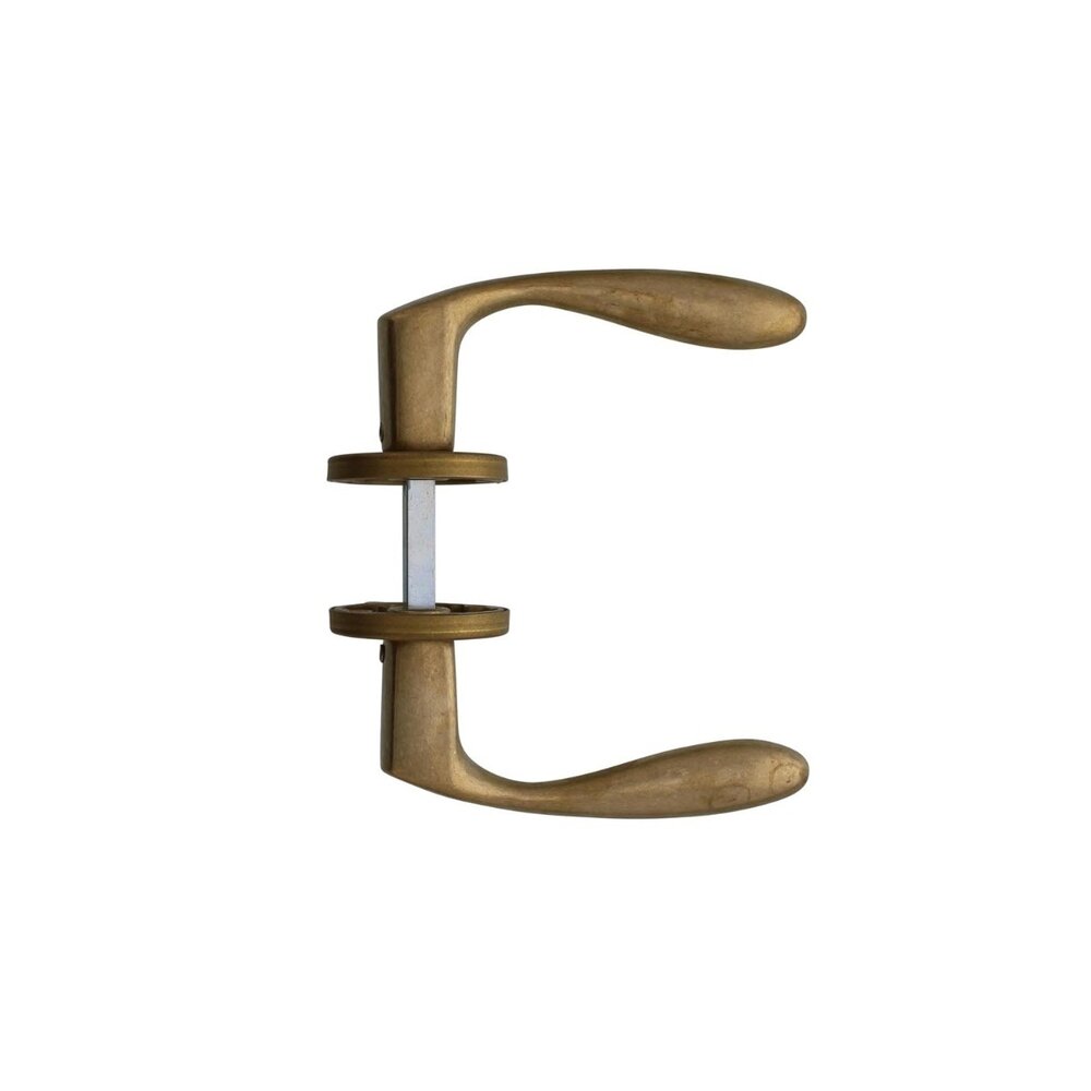 Intersteel Deurklink Banaan met rozet verdekt messing getrommeld Intersteel Deurklink Banaan met rozet verdekt messing getrommeld