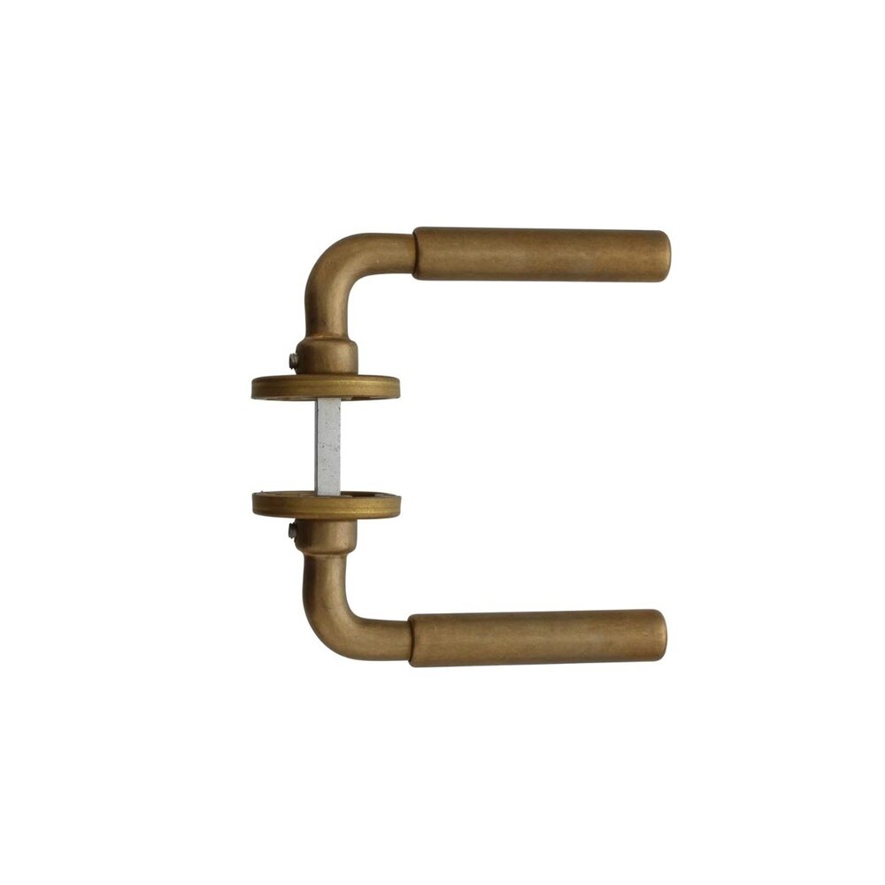 Intersteel Deurklink Palma met rozet verdekt messing getrommeld Intersteel Deurklink Palma met rozet verdekt messing getrommeld