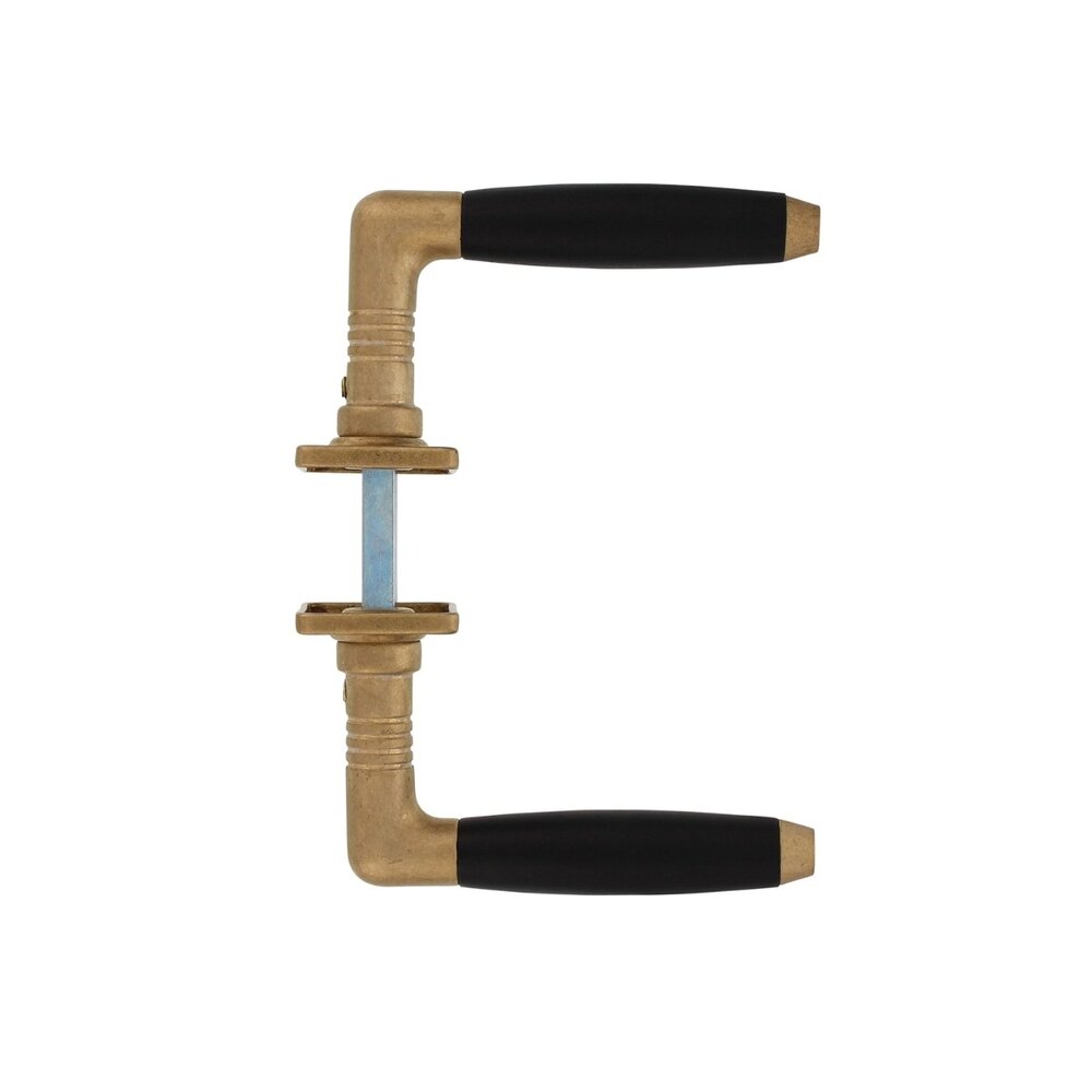 Intersteel Deurklink Ton 400 met rozet messing getrommeld/ebbenhout