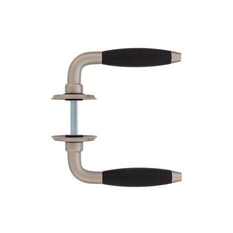 Intersteel Deurklink Antonnet met rozet schroefgat mat nikkel Intersteel Deurklink Antonnet met rozet schroefgat mat nikkel