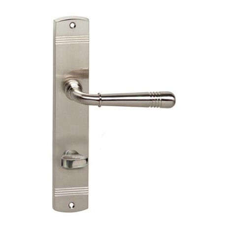 Intersteel Deurklink Emily op schild WC slot 63mm nikkel mat Intersteel Deurklink Emily op schild WC slot 63mm nikkel mat