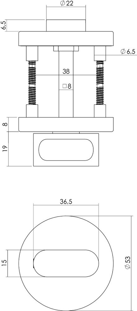 Intersteel Deurbeslag set wc-slot 63/8mm wit + deurklink Recht RVS + wc-sluiting Intersteel Deurbeslag set wc-slot 63/8mm wit + deurklink Recht RVS + wc-sluiting
