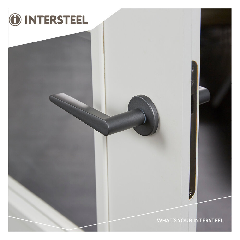 Intersteel Deurklink Tiga met rozet grijs Intersteel Deurklink Tiga met rozet grijs