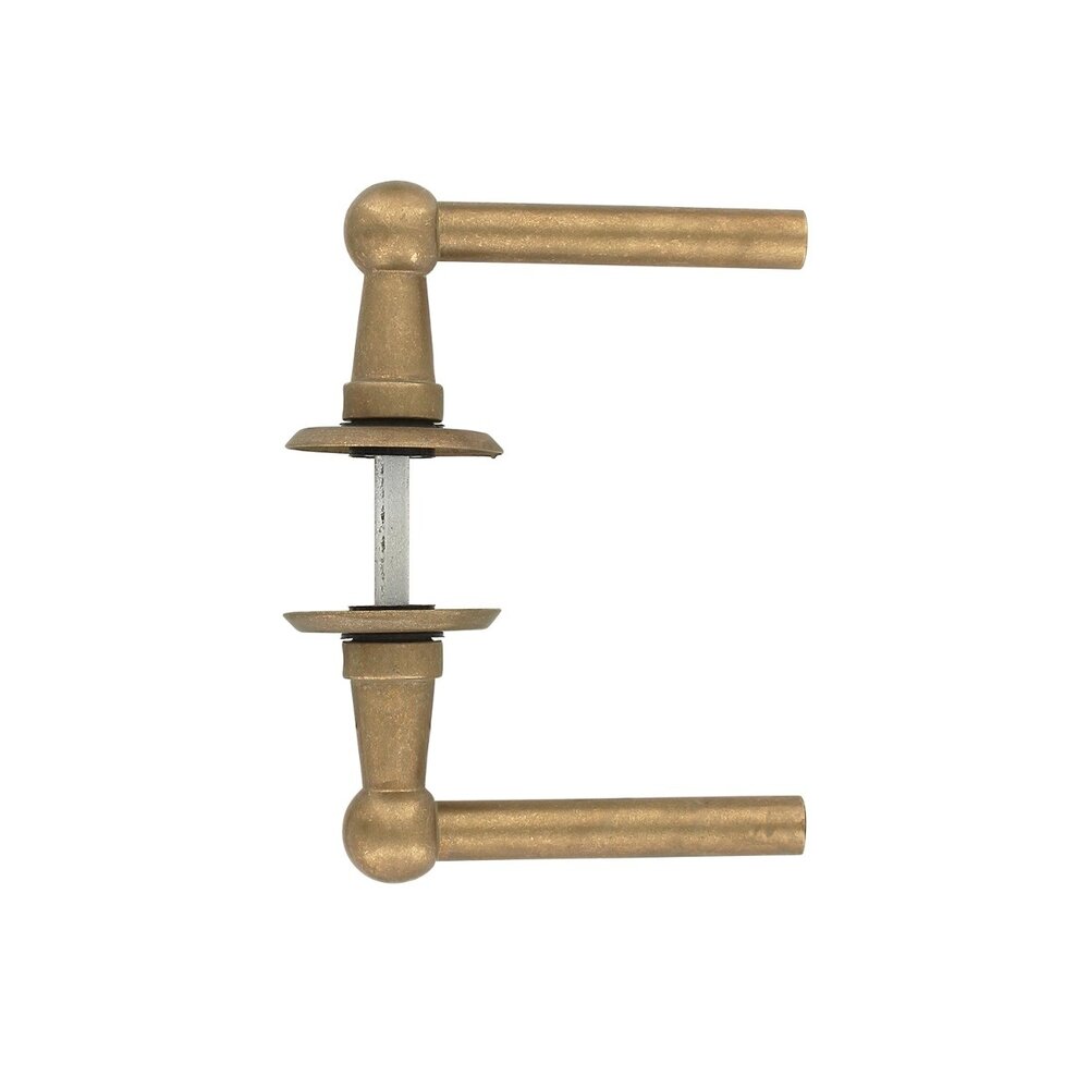 Intersteel Deurklink L/L Bol met ronde rozet 50x5mm messing getrommeld