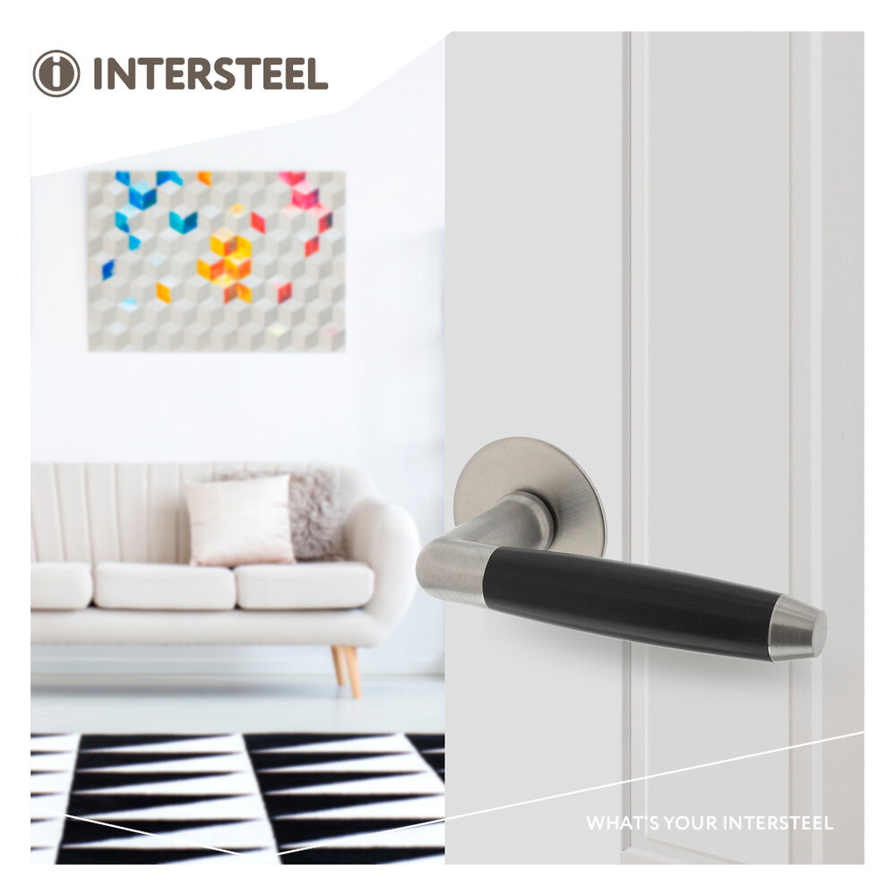 Intersteel Deurklink Combinatie met zelfklevend rozet geborsteld RVS Intersteel Deurklink Combinatie met zelfklevend rozet geborsteld RVS