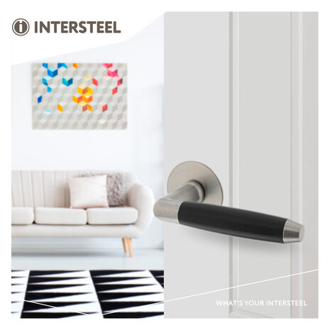 Intersteel Deurklink Combinatie met zelfklevend rozet geborsteld RVS Intersteel Deurklink Combinatie met zelfklevend rozet geborsteld RVS