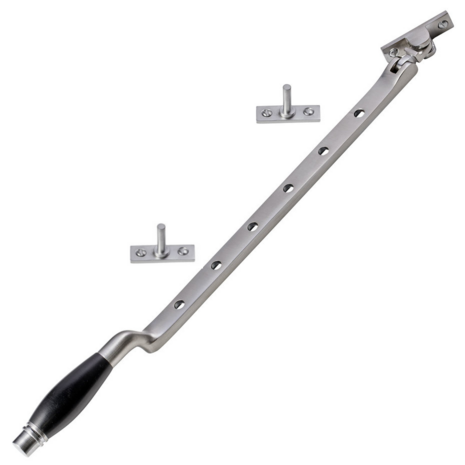 De Oude Deurklink Raamuitzetter Deco in mat geborsteld  nikkel De Oude Deurklink Raamuitzetter Deco in mat geborsteld  nikkel