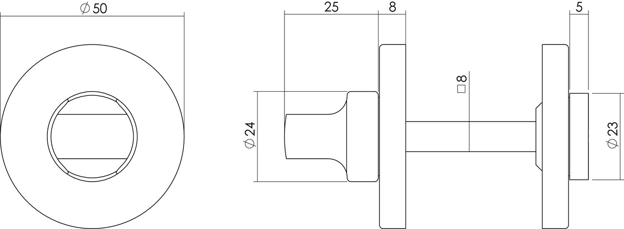 Intersteel WC slot rond nikkel Intersteel WC slot rond nikkel