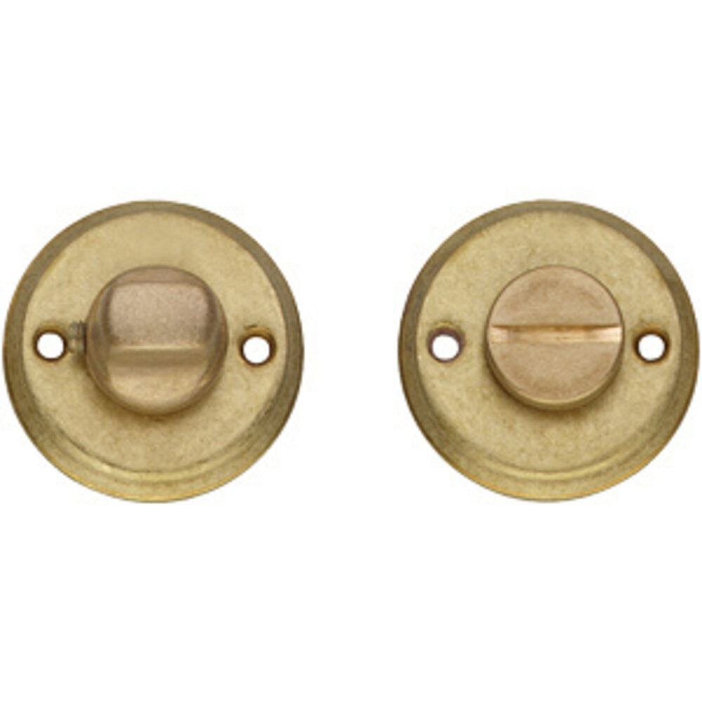 Intersteel WC slot rond schroefgaten messing getrommeld