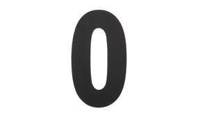Intersteel Huisnummer 0 XXL hoogte 50 cm RVS/mat zwart Intersteel Huisnummer 0 XXL hoogte 50 cm RVS/mat zwart