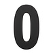 Intersteel Huisnummer 0 XXL hoogte 50 cm RVS/mat zwart Intersteel Huisnummer 0 XXL hoogte 50 cm RVS/mat zwart