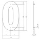 Intersteel Huisnummer 0 XXL hoogte 50 cm RVS/mat zwart Intersteel Huisnummer 0 XXL hoogte 50 cm RVS/mat zwart