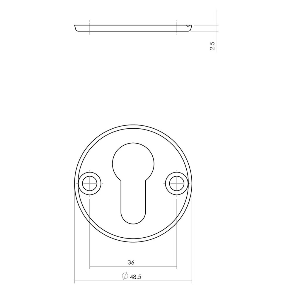 Intersteel Cilinderrozet smeedijzer zwart Intersteel Cilinderrozet smeedijzer zwart