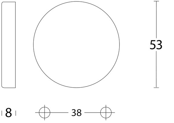 Intersteel Blindrozet verdekt geborsteld RVS Intersteel Blindrozet verdekt geborsteld RVS