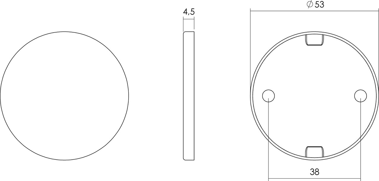 Intersteel Blindrozet plat verdekt geborsteld RVS