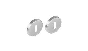 Intersteel Sleutelrozet set rond geborsteld RVS Intersteel Sleutelrozet set rond geborsteld RVS