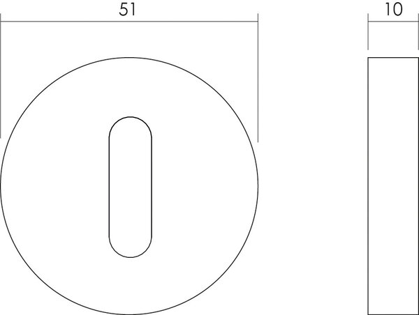 Intersteel Sleutelrozet set rond geborsteld RVS Intersteel Sleutelrozet set rond geborsteld RVS