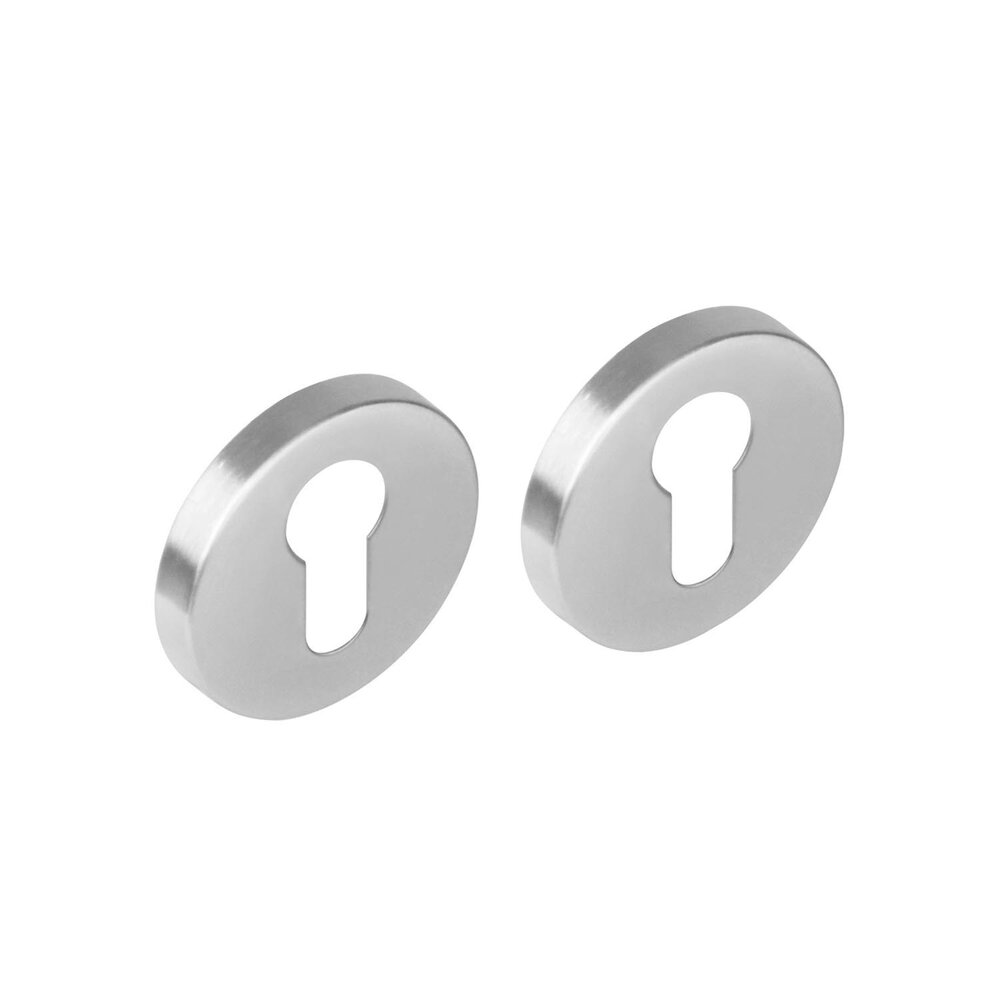 Intersteel Cilinderrozet set rond geborsteld RVS Intersteel Cilinderrozet set rond geborsteld RVS