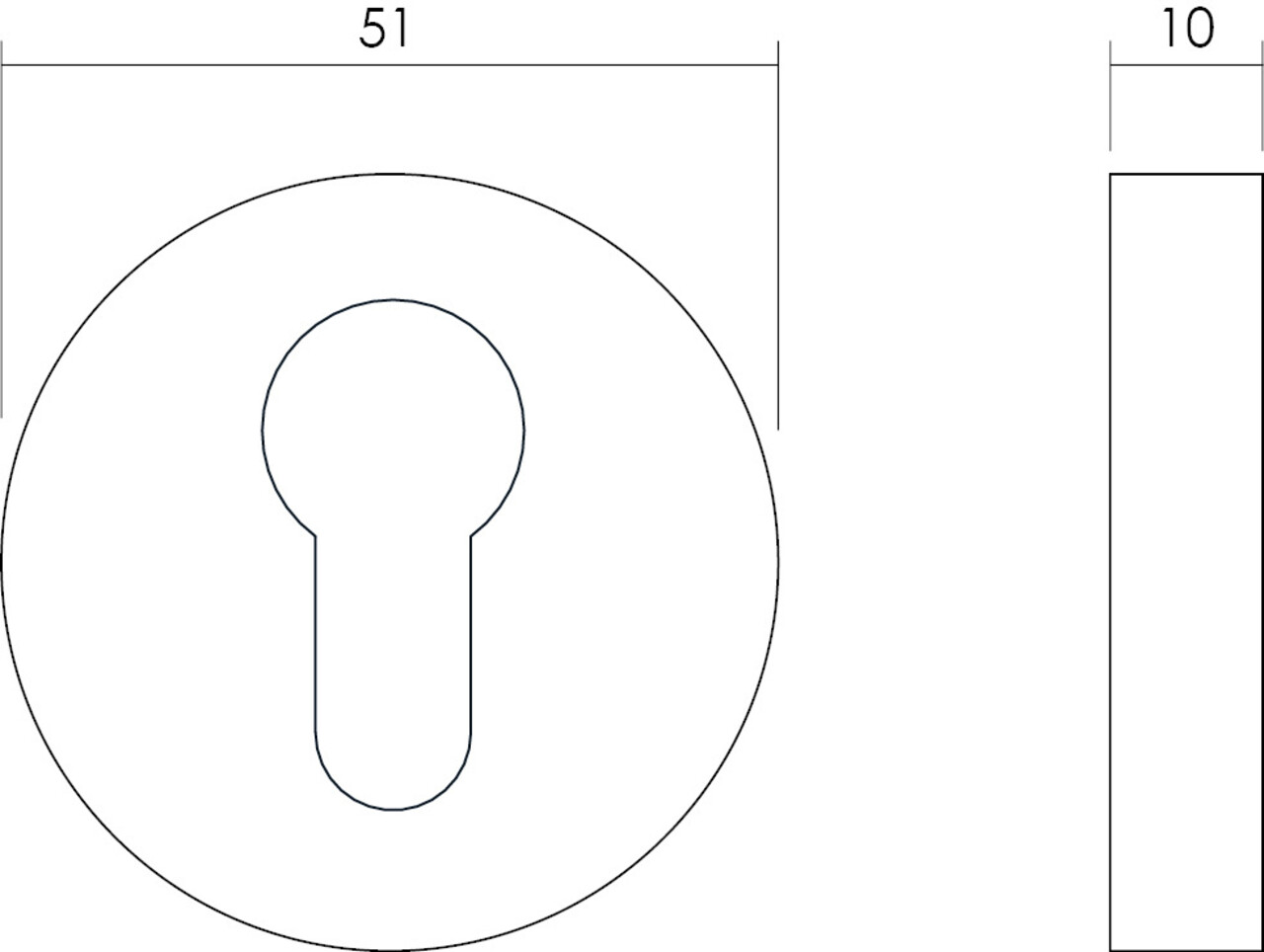 Intersteel Cilinderrozet set rond geborsteld RVS Intersteel Cilinderrozet set rond geborsteld RVS