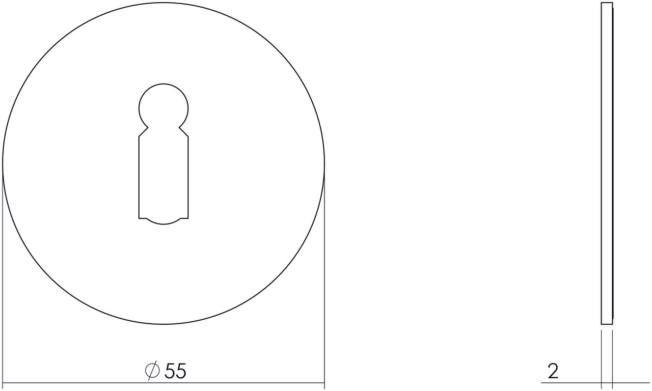 Intersteel Sleutelrozet zelfklevend mat zwart
