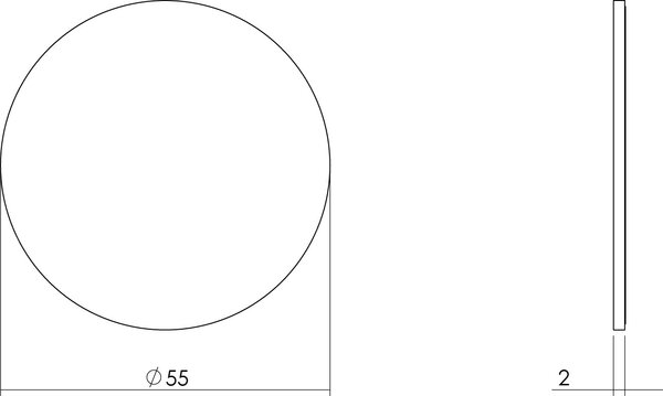 Intersteel Blindrozet rond zelfklevend mat zwart