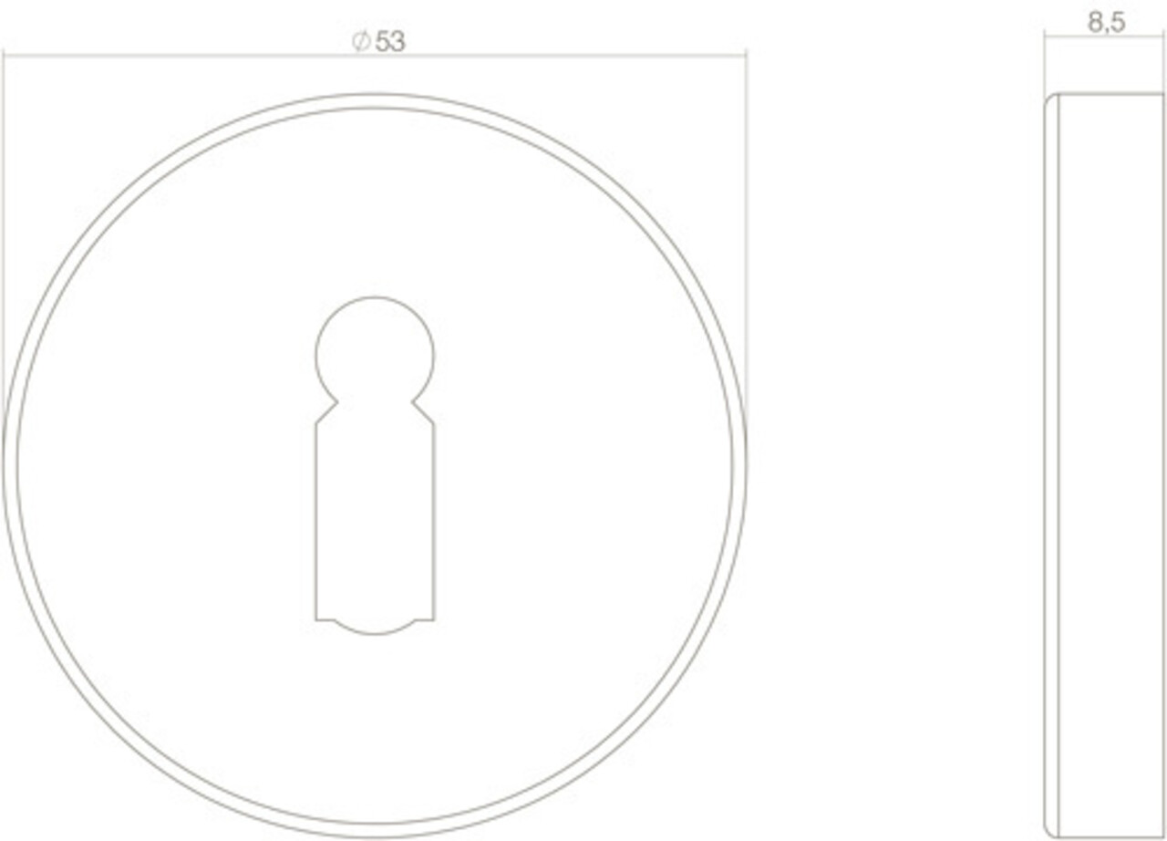 Intersteel Sleutelrozet mat zwart