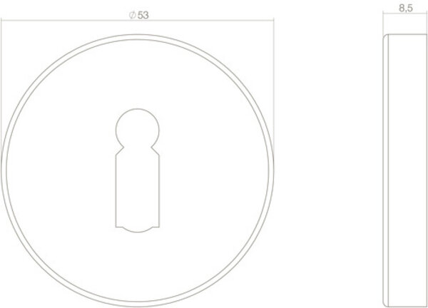 Intersteel Sleutelrozet mat zwart