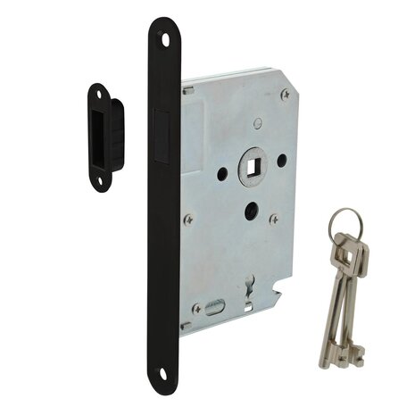 Intersteel Woningbouw magneet klavier dag- en nachtslot zwart 55mm Intersteel Woningbouw magneet klavier dag- en nachtslot zwart 55mm