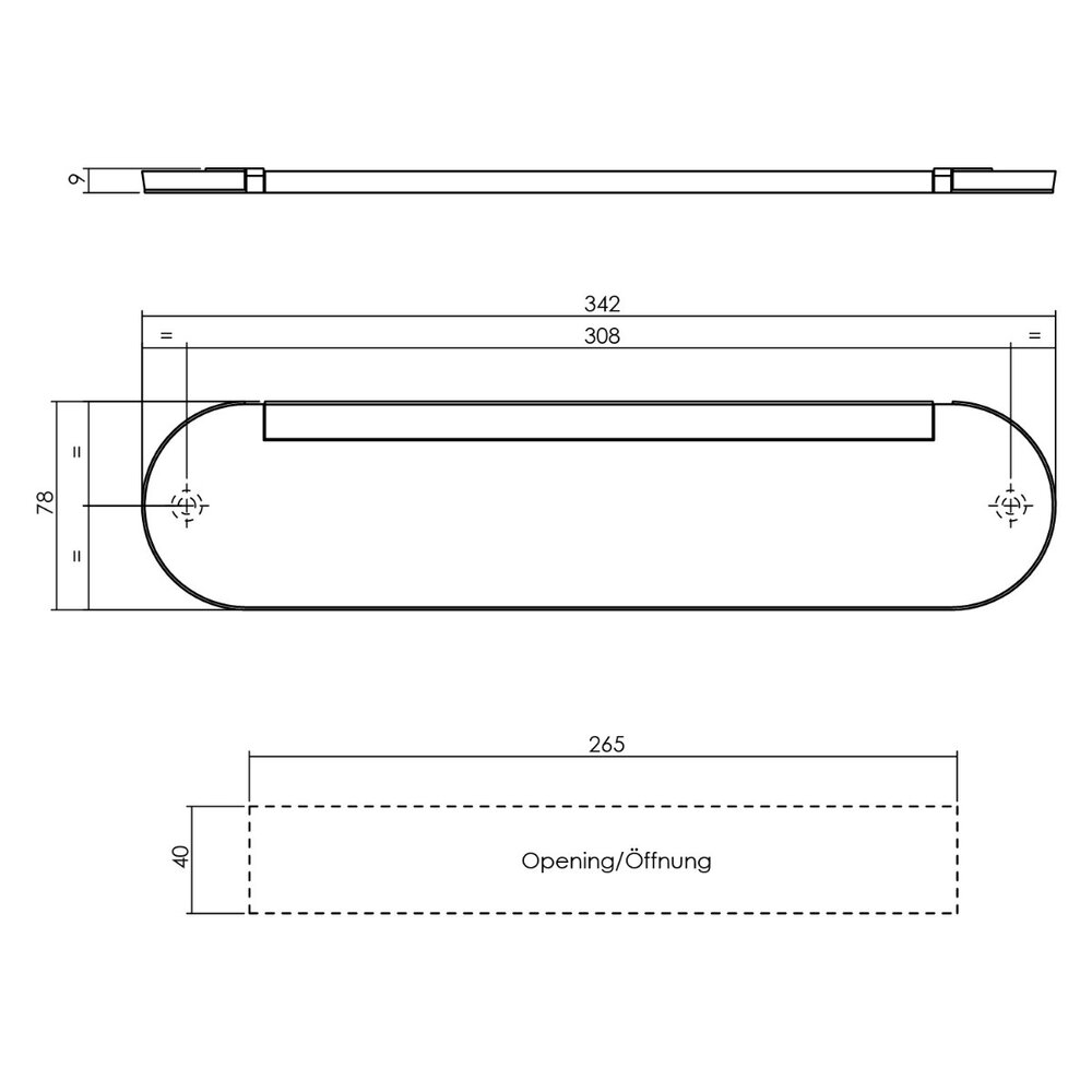 Intersteel Tochtwering ovaal messing getrommeld