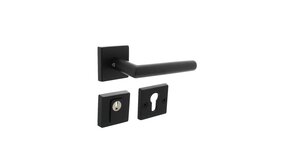 Intersteel Set achterdeurbeslag Jura op vierkant rozet SKG3 zwart RVS Intersteel Set achterdeurbeslag Jura op vierkant rozet SKG3 zwart RVS
