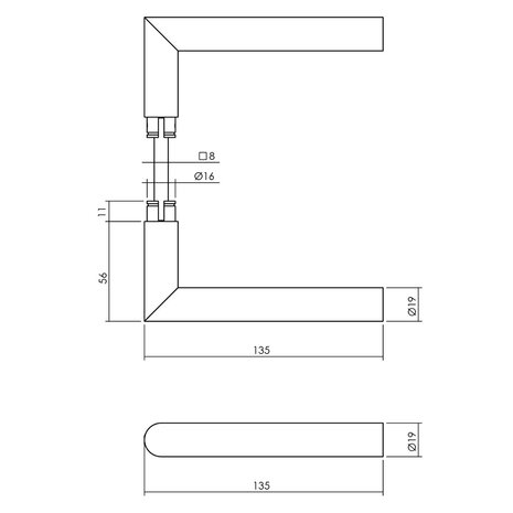 Intersteel Set achterdeurbeslag rond SKG3 geborsteld RVS Intersteel Set achterdeurbeslag rond SKG3 geborsteld RVS