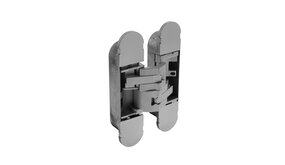 Intersteel Scharnier 130x30mm onzichtbaar zilvergrijs 3D verstelbaar Intersteel Scharnier 130x30mm onzichtbaar zilvergrijs 3D verstelbaar