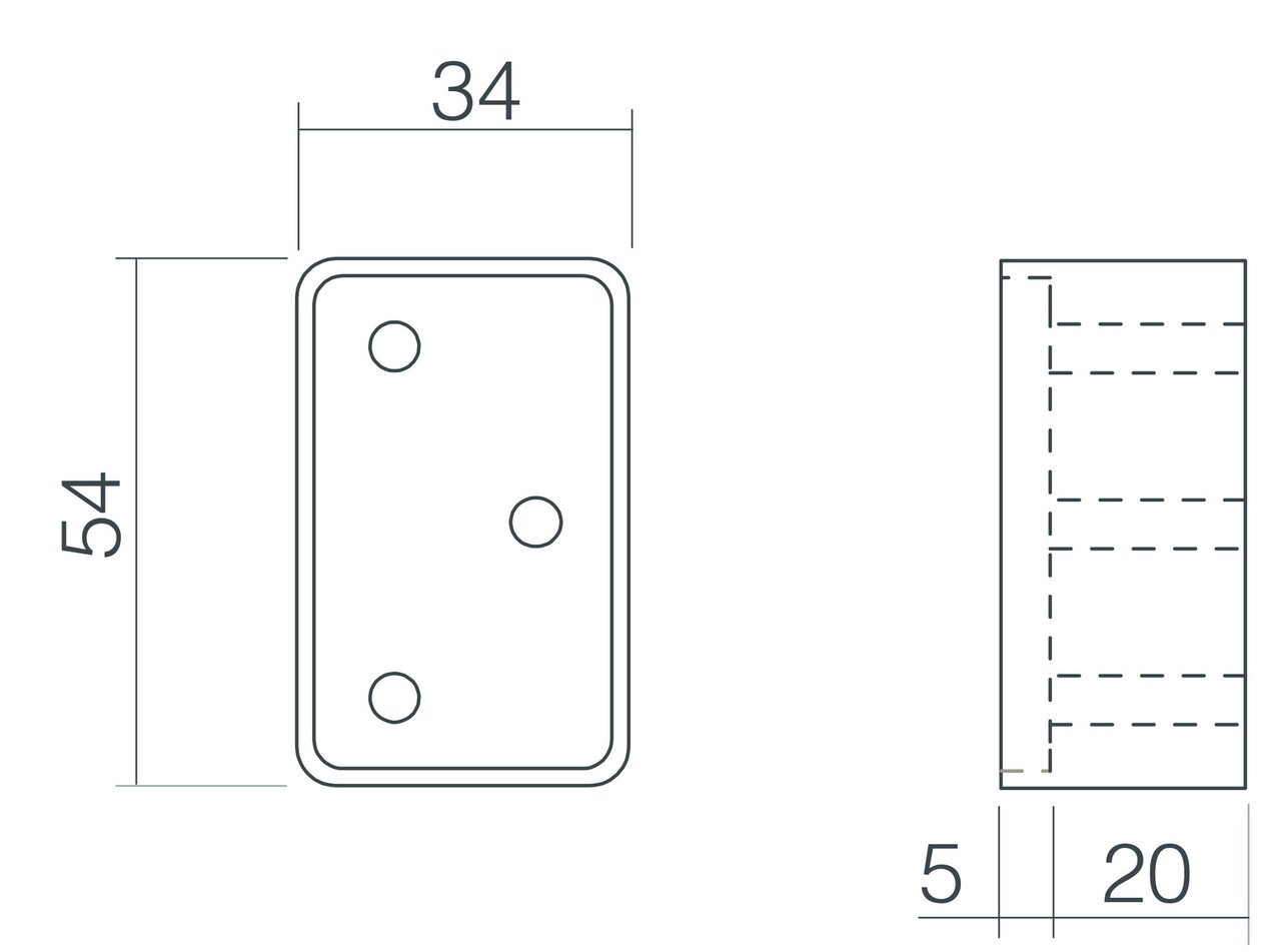 Intersteel Opvulblok kierstandhouder geborsteld RVS Intersteel Opvulblok kierstandhouder geborsteld RVS