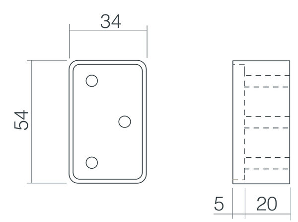 Intersteel Opvulblok kierstandhouder geborsteld RVS Intersteel Opvulblok kierstandhouder geborsteld RVS