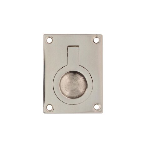 Intersteel Luikring rechthoekig 65 x 49mm nikkel