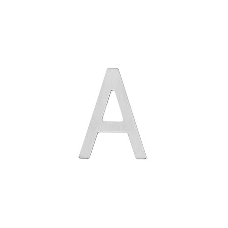 Intersteel Huisletter A 100mm geborsteld RVS Intersteel Huisletter A 100mm geborsteld RVS