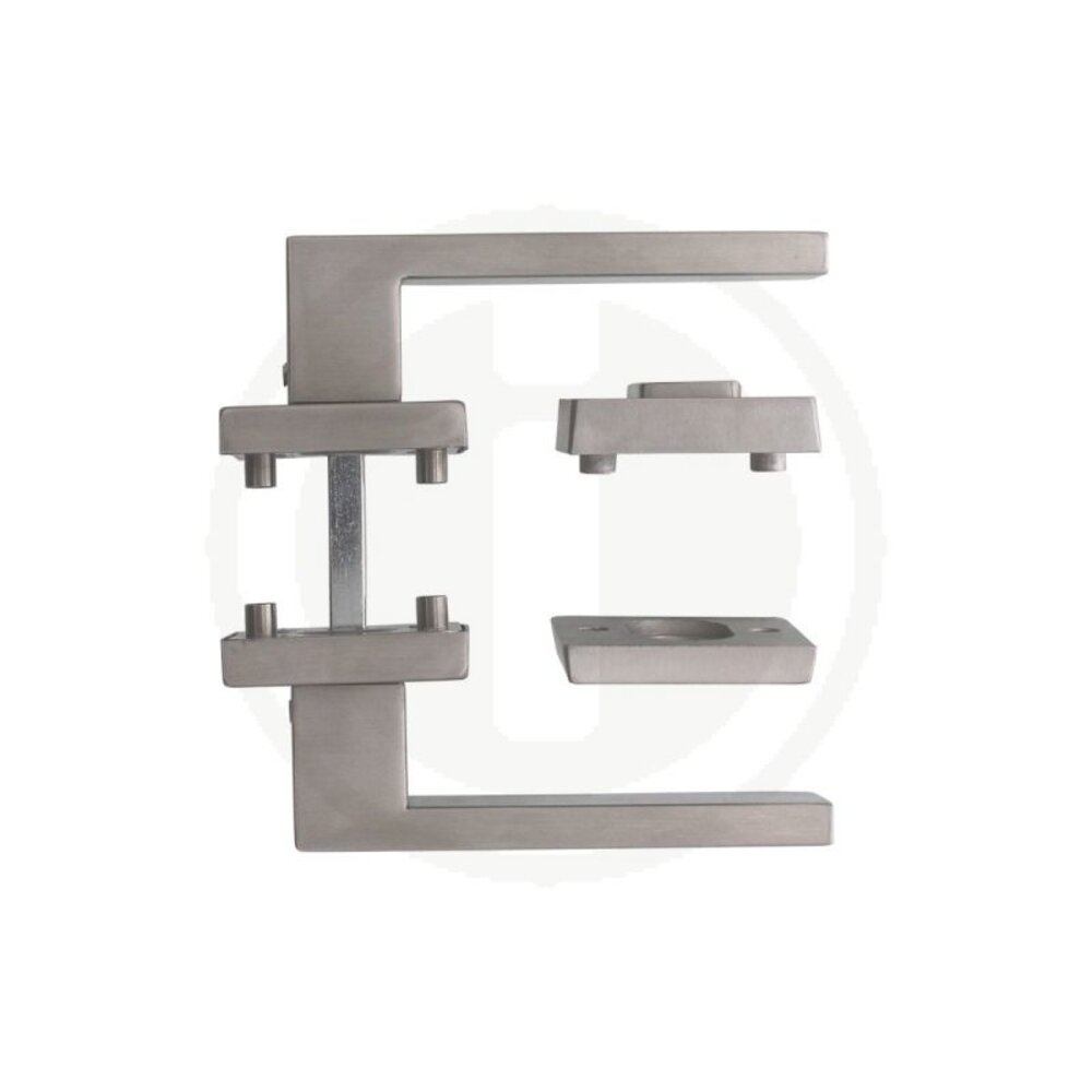 Intersteel Set achterdeurbeslag Amsterdam vierkant SKG3 geborsteld RVS met kerntrekbeveiliging