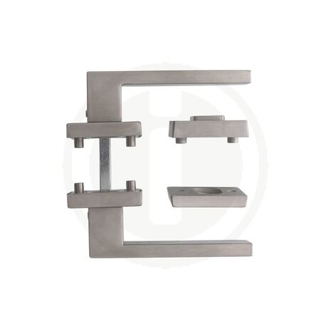 Intersteel Set achterdeurbeslag Amsterdam vierkant SKG3 geborsteld RVS met kerntrekbeveiliging