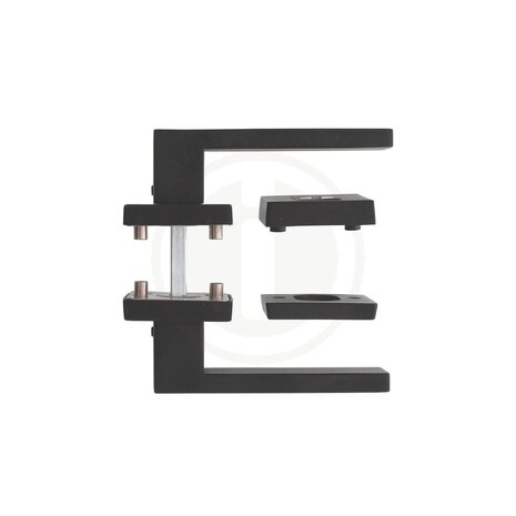 Intersteel Set achterdeurbeslag Amsterdam vierkant SKG3 zwart RVS met kerntrekbeveiliging Intersteel Set achterdeurbeslag Amsterdam vierkant SKG3 zwart RVS met kerntrekbeveiliging