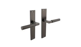 Intersteel Deurklink Bau-Stil op schild in antracietgrijs Intersteel Deurklink Bau-Stil op schild in antracietgrijs