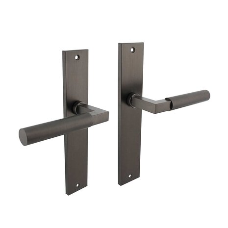 Intersteel Deurklink Bau-Stil op schild in antracietgrijs