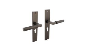 Intersteel Deurklink Bau-Stil op schild profielcilindergat 55mm antraciet grijs Intersteel Deurklink Bau-Stil op schild profielcilindergat 55mm antraciet grijs