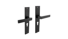 Intersteel Deurklink Hera op schild profielcilindergat 55mm mat zwart Intersteel Deurklink Hera op schild profielcilindergat 55mm mat zwart