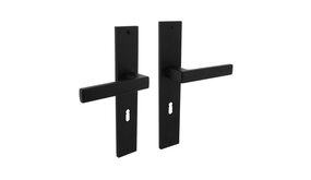 Intersteel Deurklink Hera op schild sleutelgat 56mm mat zwart Intersteel Deurklink Hera op schild sleutelgat 56mm mat zwart