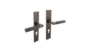 Intersteel Deurklink Bau-Stil op schild profielcilindergat 72mm antraciet grijs Intersteel Deurklink Bau-Stil op schild profielcilindergat 72mm antraciet grijs